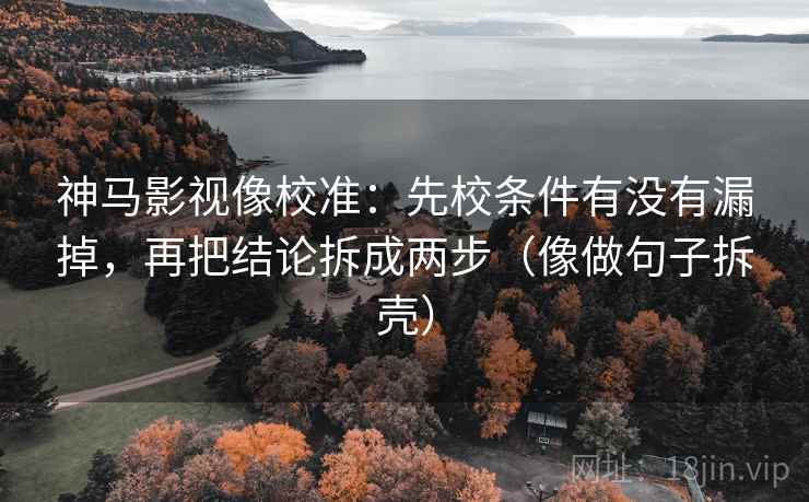 神马影视像校准：先校条件有没有漏掉，再把结论拆成两步（像做句子拆壳）  第2张