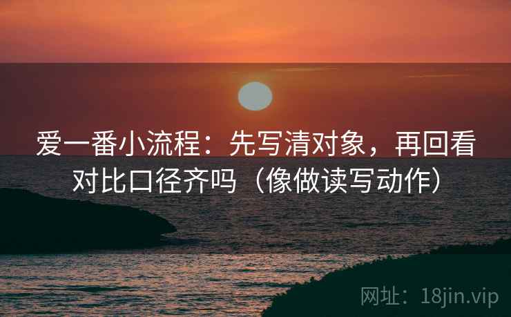 爱一番小流程：先写清对象，再回看对比口径齐吗（像做读写动作）  第2张